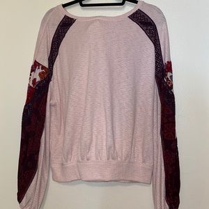Pink Free People Shirt. Size medium.